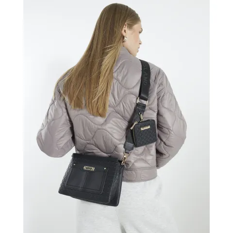 River Island Embossed Monogram Cross Body Bag