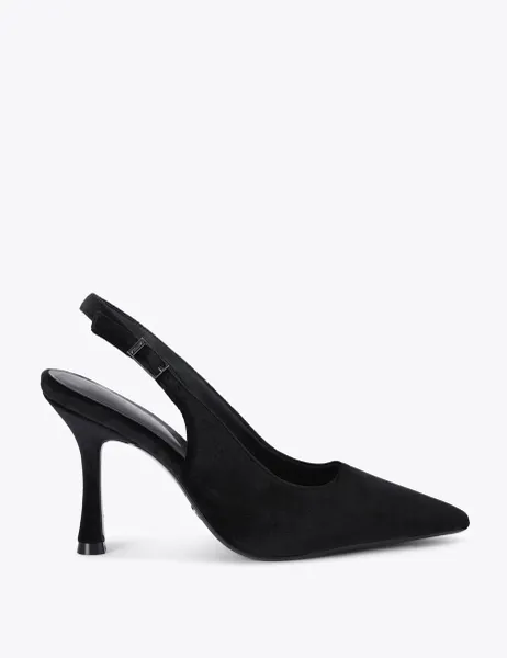 Carvela Velvet Pointed Court Shoes Black