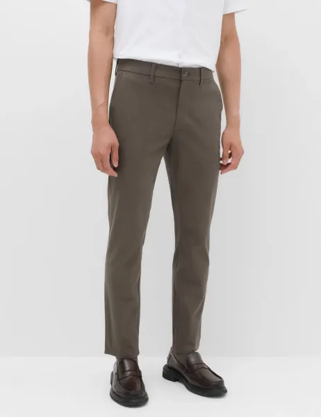 Marks & Spencer Slim Fit Cotton Rich Stretch Chinos Mole