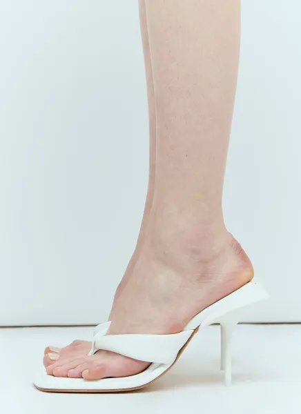 Heeled Toe-Post Sandals