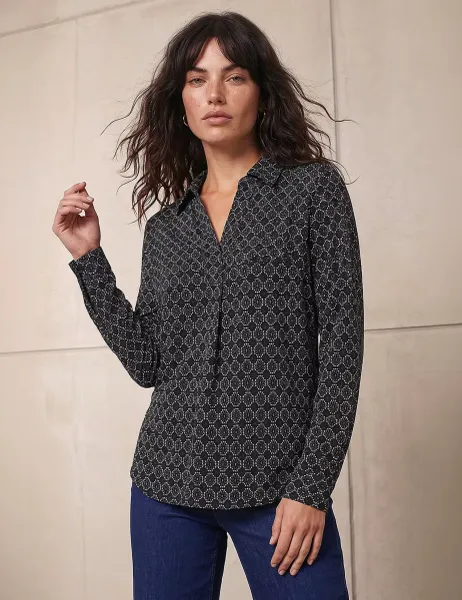 Roman Geometric Shirt Grey Mix