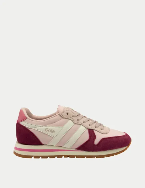 Gola Daytona Blaze Metallic Trainers Dusky Rose