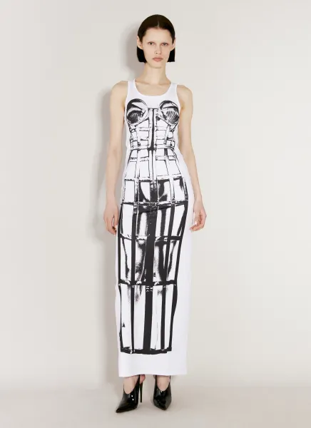 Cage Trompe L'Oeil Maxi Dress