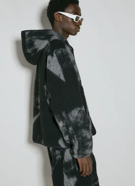 Wool-Blend Jacquard Fleece Jacket