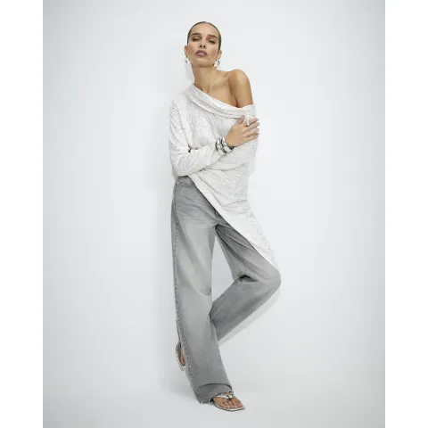 River Island Hotfix Asymmetric Top
