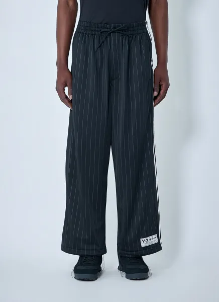 Pinstripe Wide-Leg Trousers