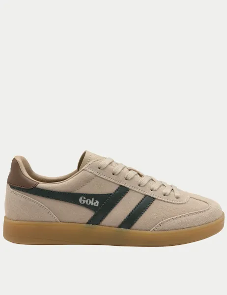 Gola Suede Lace Up Trainers Beige Mix