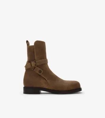 Waxed Suede Ledger Boots​​ in Boat brown