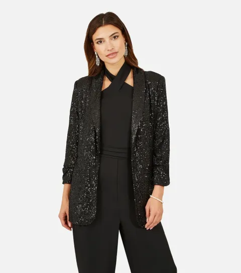 Women's Black Sequin Blazer
