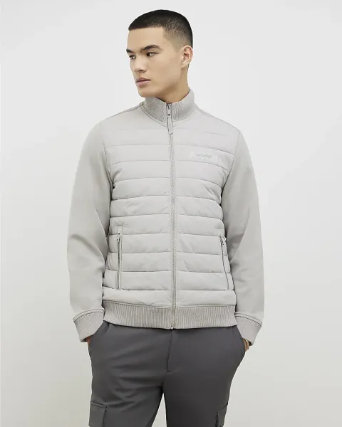 River Island Jersey Sleeve Funnel Jacket