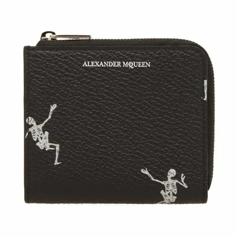 Dancing Skeleton Small Zip Pouch Wallet