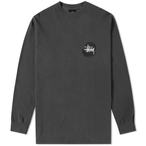 Long Sleeve Basic Swirl Pigment Dyed Tee