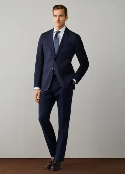 Wool Stretch Travel Trouser -Woven in Italy