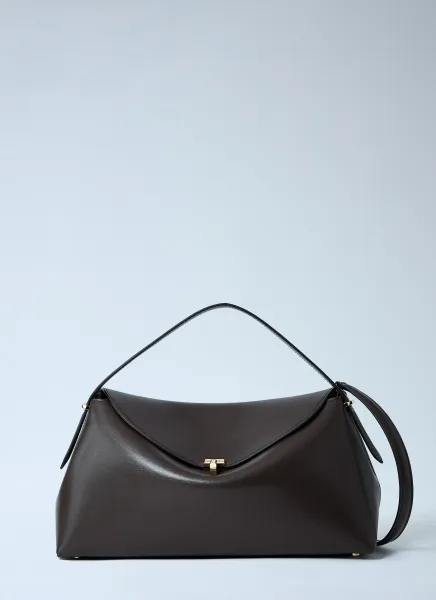 T-Lock Leather Top-Handle Bag
