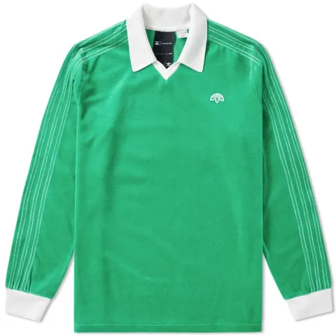 Adidas x Alexander Wang Velour Long Sleeve Polo