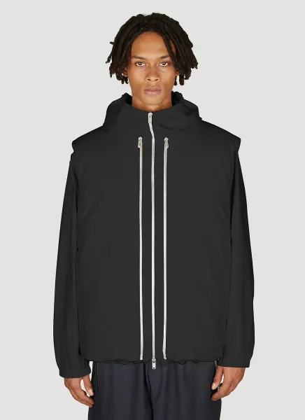 Layered Hooded Down Jacket