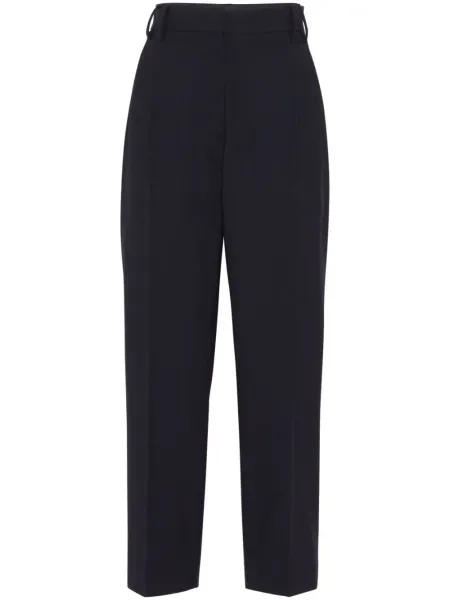 Women Slouchy Tapered Trousers Blue