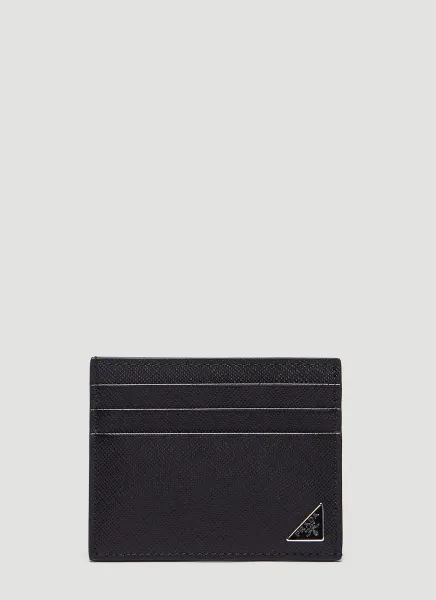 Saffiano Triangle Logo Cardholder