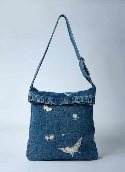 Crossbody Indigo Butterfly Sling Bag