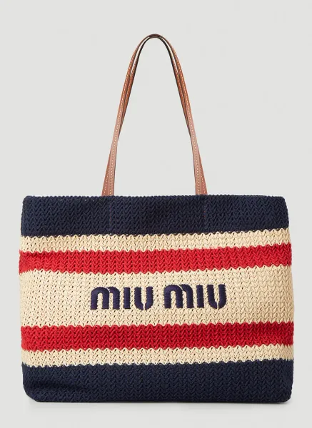 Raffia-Effect Tote Bag