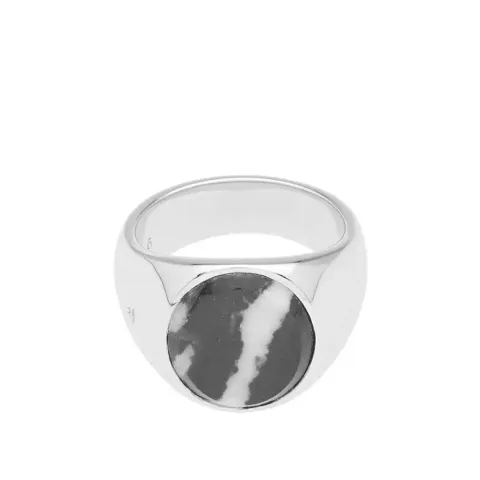 Oval Zebra Marble Ring
