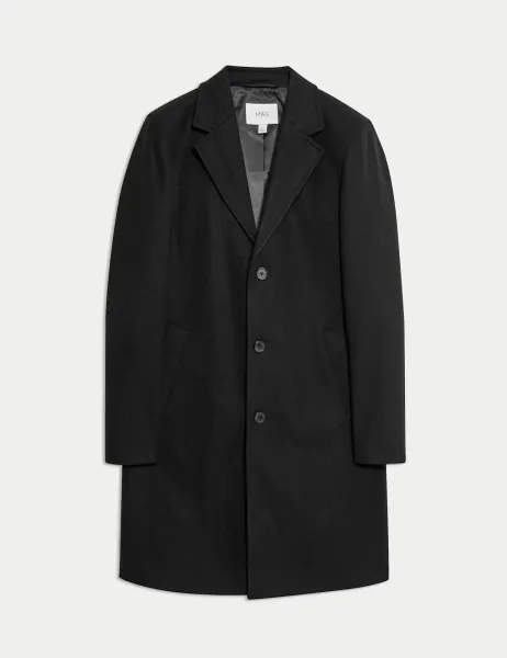 Marks & Spencer Revere Overcoat Black