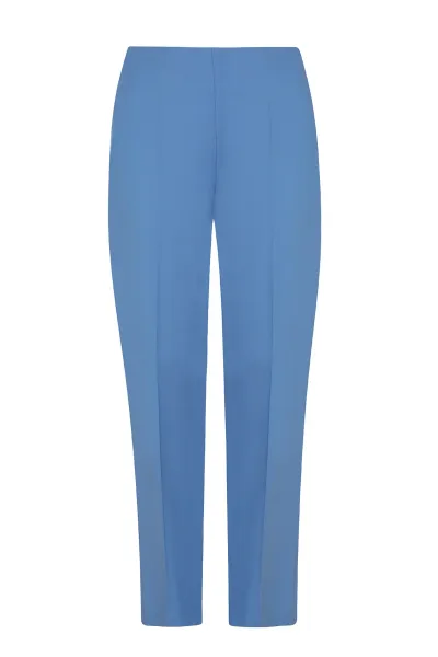 Phoebe Trousers in China Blue Wool Faille