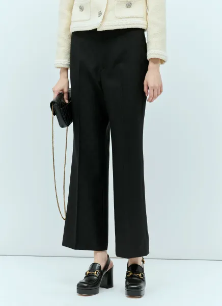 Wool Interlocking G Tailored Pants