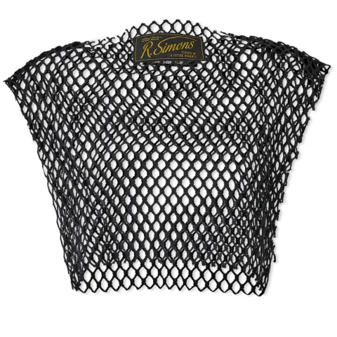 Net Cropped Shoulder Top
