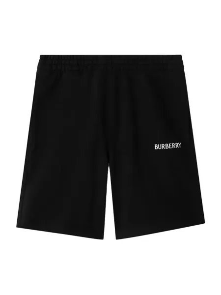 Men Logo Cotton Shorts Black