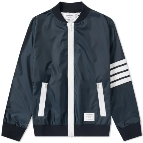 4 Bar Ripstop Nylon Bomber Jacket
