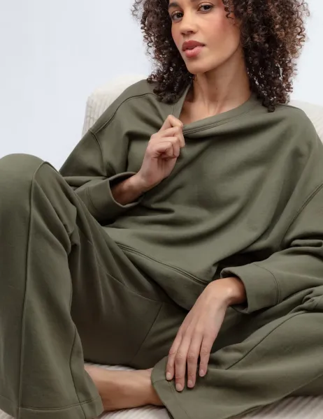 Cyberjammies Cotton Modal Sweatshirt Olive