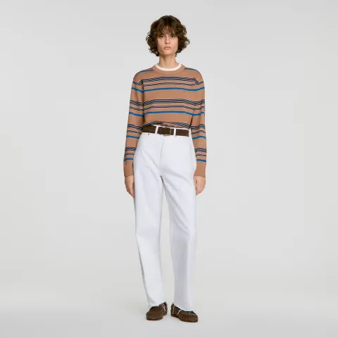 SANDRO Layered effect striped jumper