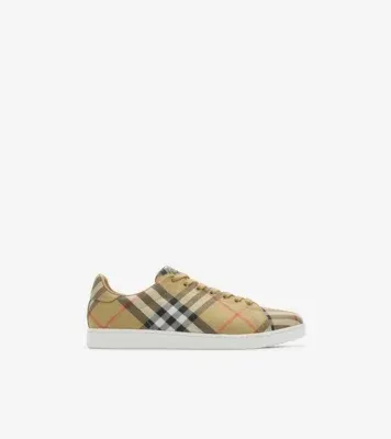 Check Set Sneakers in Sand beige