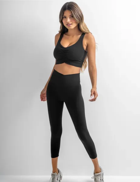 Pour Moi High Waisted 7/8 Leggings Black