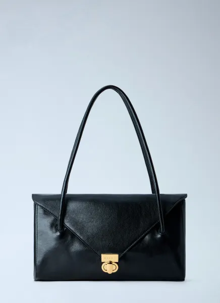 East West Flap Closure Shoulder Bag