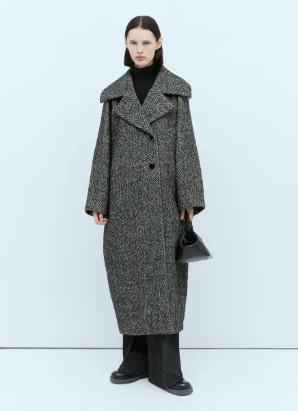 Herringbone Marled Coat