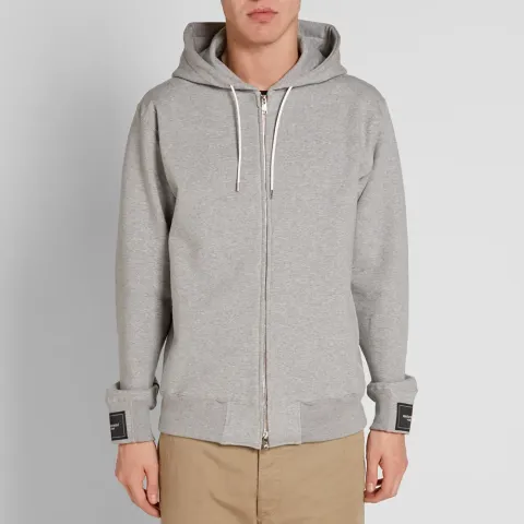 Woven Logo Zip Hoody