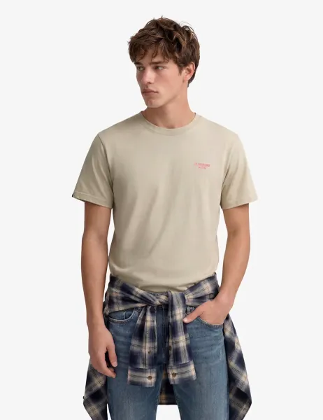 Superdry & Co Pure Cotton Logo T-Shirt Beige