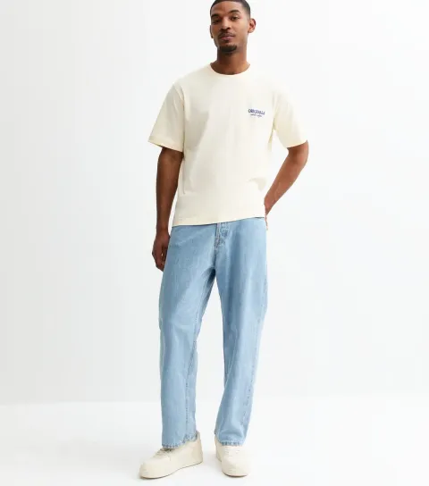 Men's Blue Straight Leg Relaxed Fit Jeans