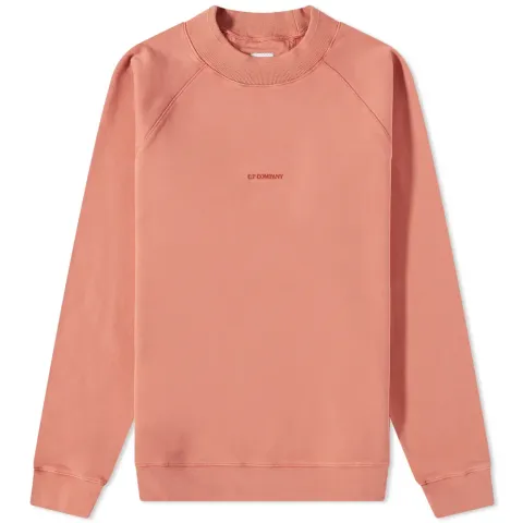 CP Company Garment Dyed Centre Logo Crew Sweat