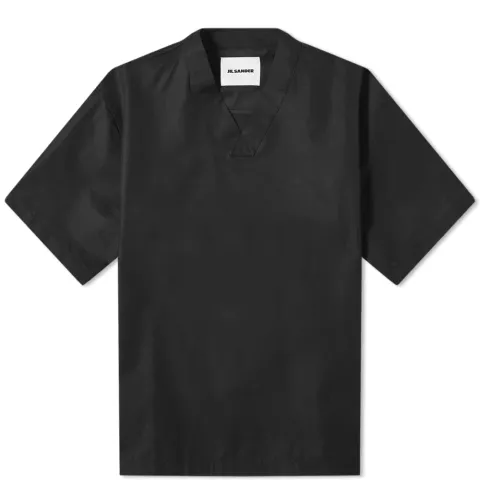 Short Sleeve Shawl Collar Overshirt