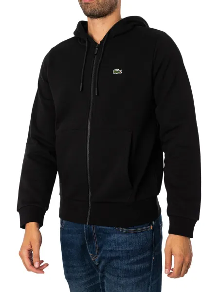 Lacoste Embroidered Logo Zip Hoodie