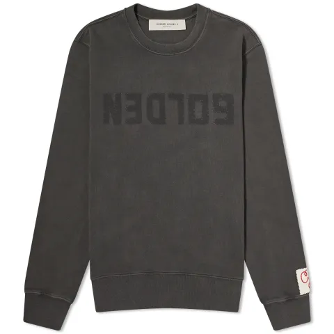 Golden Distressed Crew Sweat