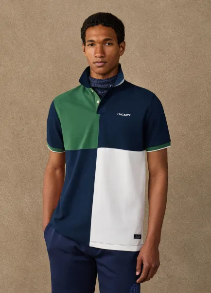 Classic Fit Short Sleeve Number Block Polo