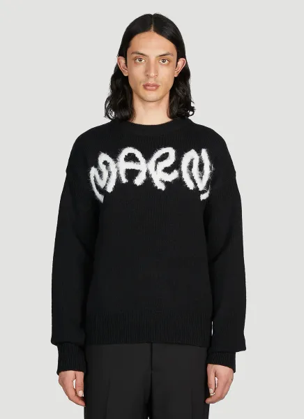 Shetland Wool Logo Sweater