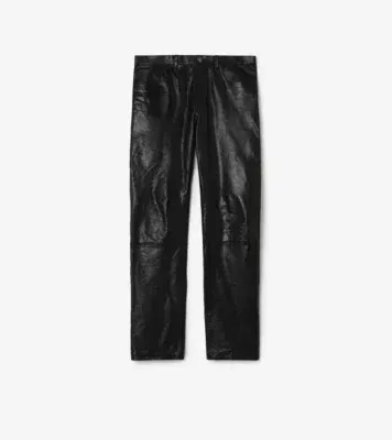 Leather Trousers in Black