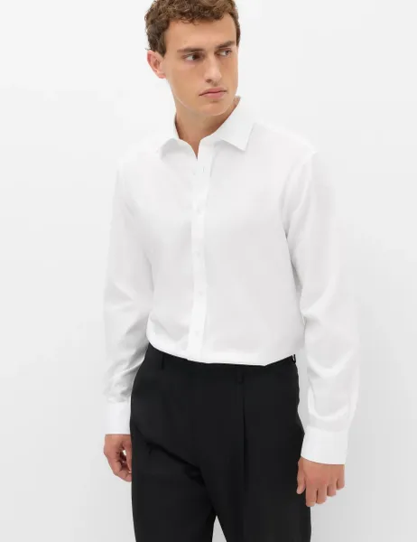 Marks & Spencer Slim Fit Ultimate Non Iron Cotton Shirt White