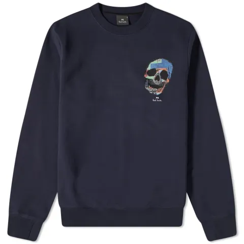 Skull Print Crew Sweat
