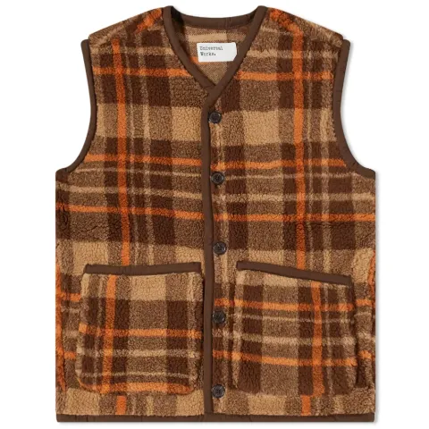 Lancaster Check Mountain Fleece Gilet